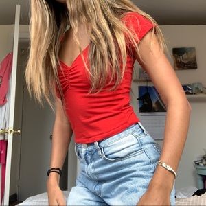 Brandy Melville Red Gina Top